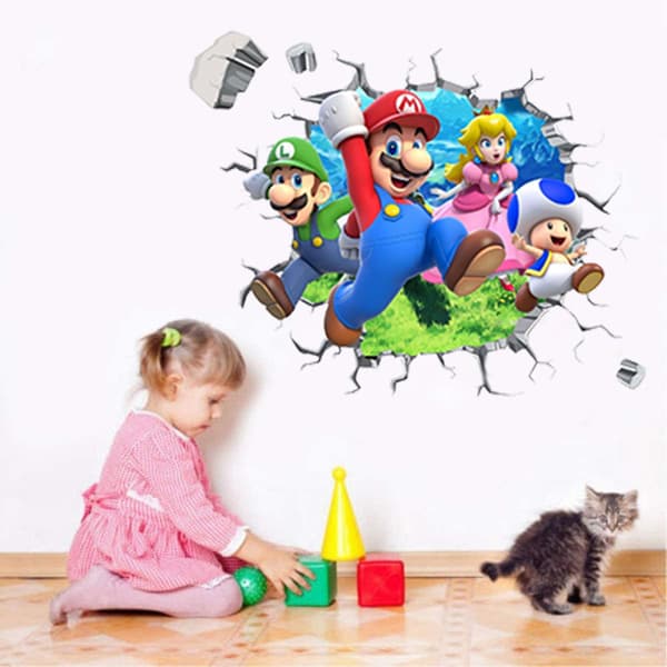 (40*45cm)Cartoon Wall Decals Realistic Stereoscopic Self-Adhesiv