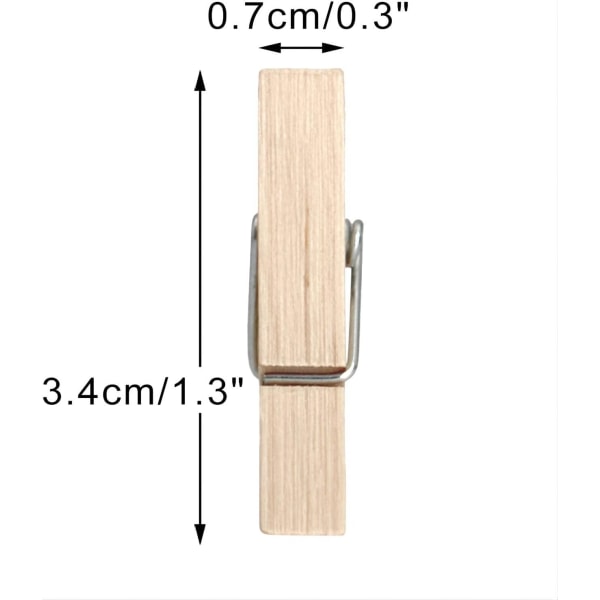 Mini treklesklyper 3,5cm - 30 Pakke Små treklesklyper