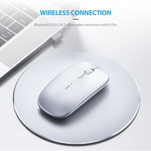 Bluetooth mus, trippelläge uppladdningsbar tyst Bluetooth tråd