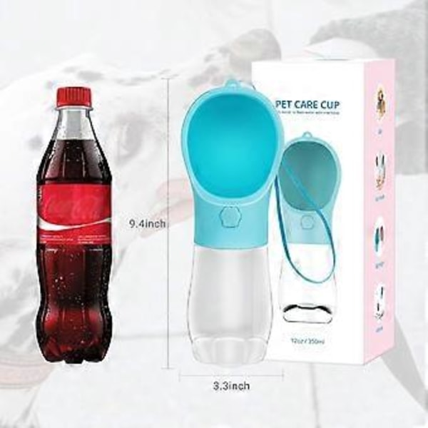 Hundvattenflaska, Resevattenskålar för hundar, Portabel hundskål med läckagesäker design, Valpvattendispenser för hundar och husdjur utomhuspromenader och vandring, Hund Tr
