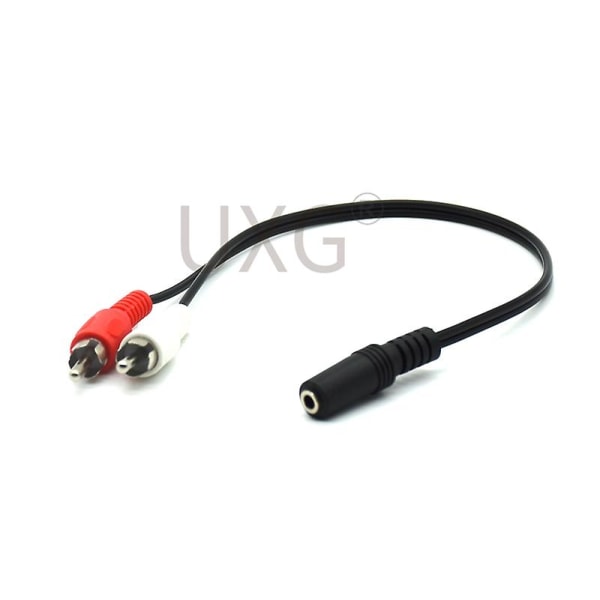 3,5 mm Y-sovitin 2 RCA-äänikaapeli Stereo Aux Naaras Mini-liitäntään Uros 2 RCA-liitäntä Y-sovitin 1/8 Stereo-jakaja Liitäntäjohto 25CM