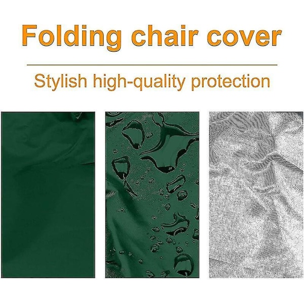 Hopfällbar cover, cover Dammtät, Vattentät, Anti-uv, 210d Oxford For Relax Chair, B71h110cm (grön)