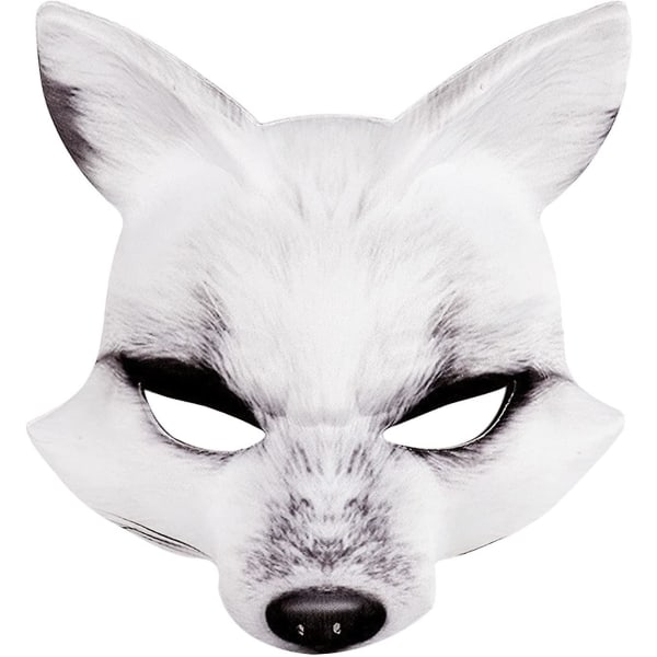 Wabjtam Purim Fox Mask Animal Craft Mask For Cosplay Masquerade Carnival Parties Props Costume Accessory