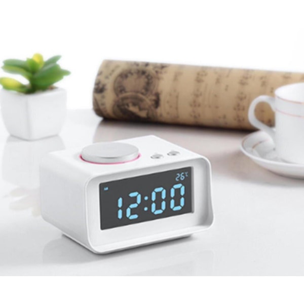 Multifunktionell Creative Smart Alarm Clock Mute Mini Sängbord Elektronisk digital klockradio Lämplig