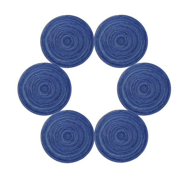 Underlägg-6st-blå-diameter 38cm