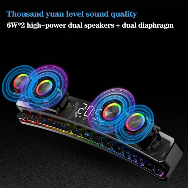 Bocina Bluetooth SH39 Trådlös RGB Gaming Högtalare 3D Stereo