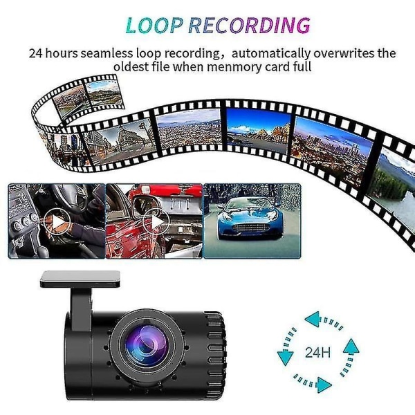 1080p HD Bil DVR Videoopptaker Wifi Android USB Skjult Vis Bilkamera 170 Bred Dash Cam G-sensor Kjøre Dashcam Yanlieso [Gratis Frakt]