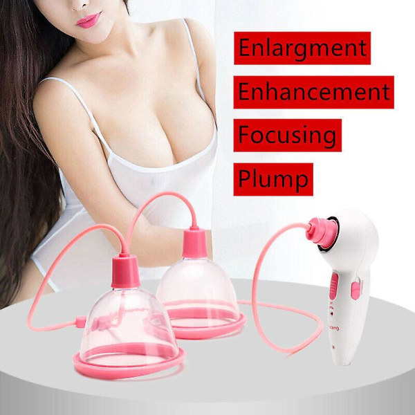 Kvinnlig Bröst Massager Förstoring Byst Enhancement Elektrisk Vakuum Pump Cup EU plugs Double Cup S