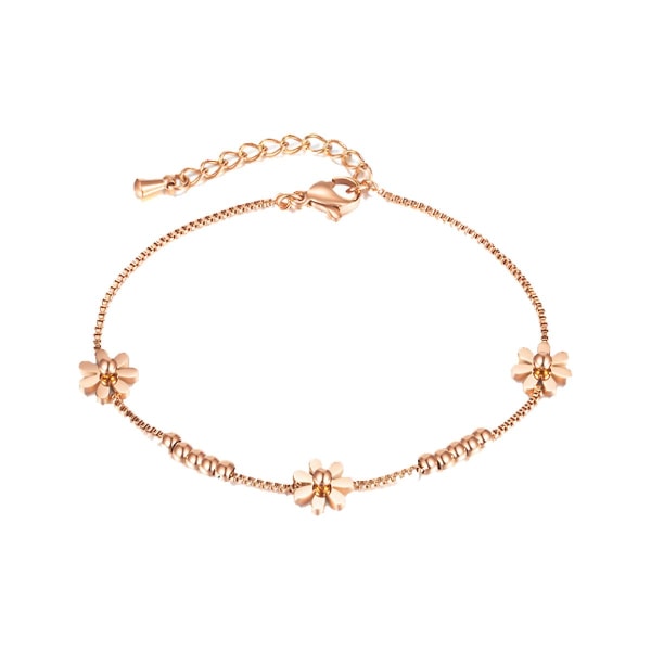 Titanstål Rose Guldpläterat Daisy Armband för kvinnor - Snygga och eleganta handsmycken rose gold