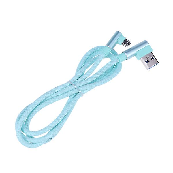 1 st kabel nylon flätad dubbelböjd USB snabb datasynkronisering typ c kabeltelefon tillbehör snabbladdare för telefon As shown