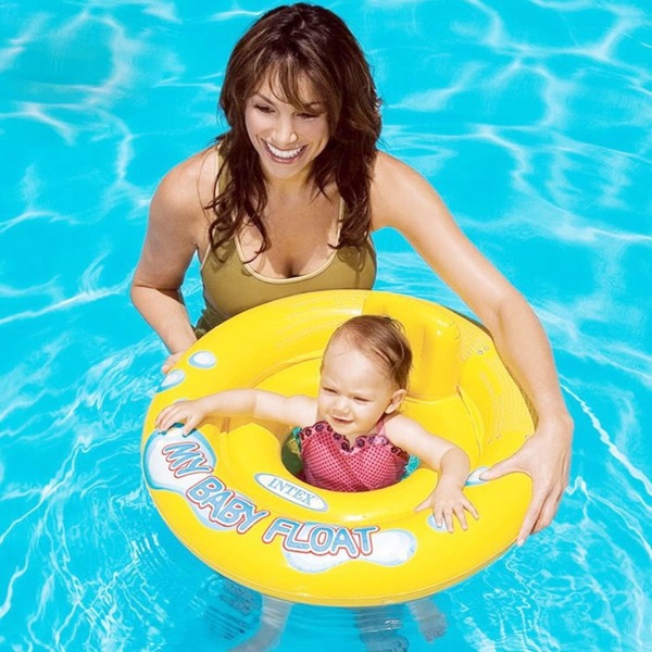 Baby Pool Seat, Baby Booy Baby Pool Baby Ring Barn Float Float Simring, Uppblåsbar storlek justerbar pool för barn Bebisar.