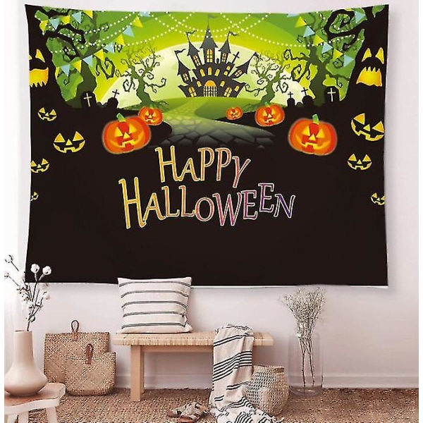 (style B)halloween Background Cloth Wall Cloth Halloween Party Flag Decoration Flag Background Wall Hanging Tapestry Background Wall Decoration 130*150cm