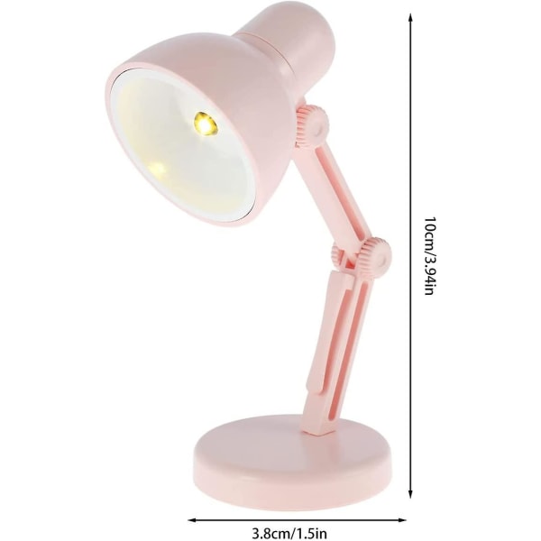 3st Mini Led-bordslampa Hopfällbar skrivbordslampa Batteridriven Nattläsboklampor Flexibel led-läslampa Ögonvårdsboklampa St-4