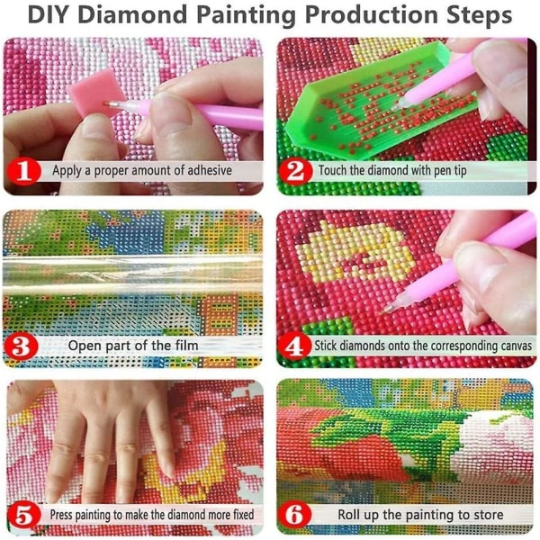 Dww-30x40 Cm 5d Peinture Diamant Diy Komplett,komposition Florale Diamant Peinture Diy Diamond Strass Toile Point De Croix Målning Par Numro Pour Dco