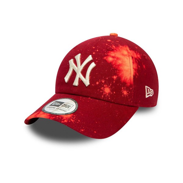 New Era MLB New York Yankees Curved Peak Cap Hot Red Red / Purple