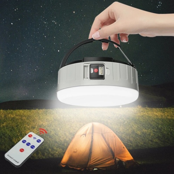 Campingljus Solar Lykta USB Uppladdningsbar LED-ficklampa Fiske Camping Tillbehör Power Bank Utomhusbelysning