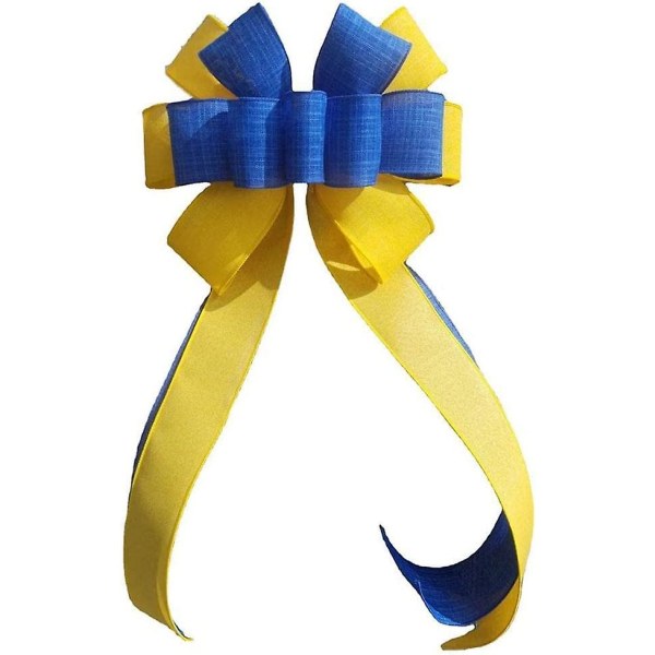 2st Ukraina flaggkransbågar, ytterdörrskrans, blå och gul kransbågedekorationer för hemgårdsdörrväggfest (b-l2)