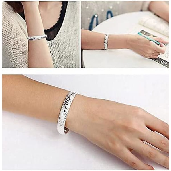 Dames Smykker Sølv Sterling Sølv Armbånd Mode Manschet Bangle Kæde Armbånd