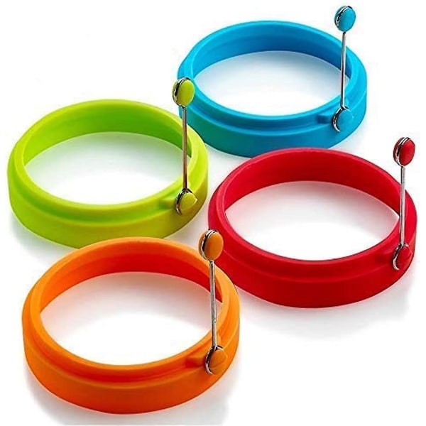 4pcs Silicone Egg Ring, Egg Rings Non Stick, Egg Cooking Rings, Pancake Rings (a-5-f6)