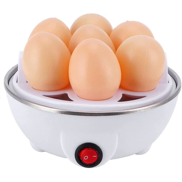 Hurtig Eggkoker, Elektrisk Eggkoker med Kapasitet for 7 Egg, Mini Eggkoker Dampkoker for Kjøkken (US)