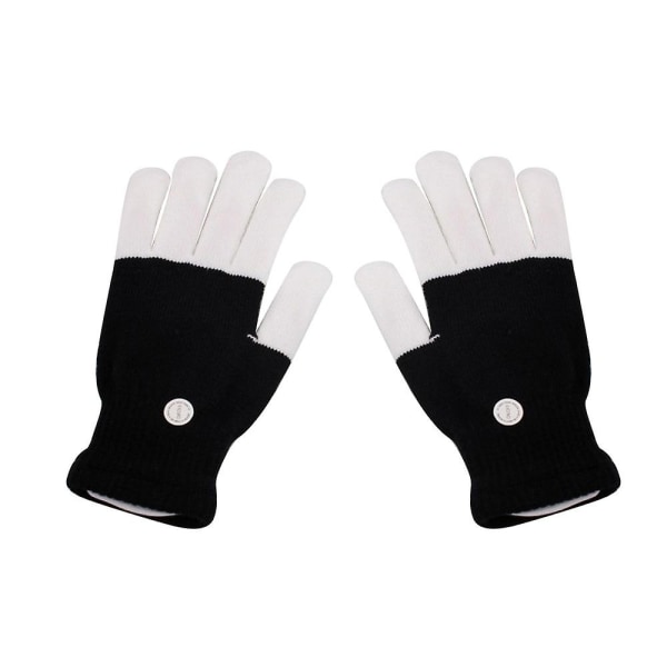 Pairs Glowing Gloves Halloween Led Skinnende Hansker For Voksen Festlig Kule Tilbehør