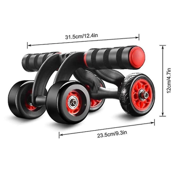 Tflycqautomatisk Tilbagefjedrende Firehjulet Abdominal Muskelhjul Sports Fitness Udstyr Fitness Udstyr