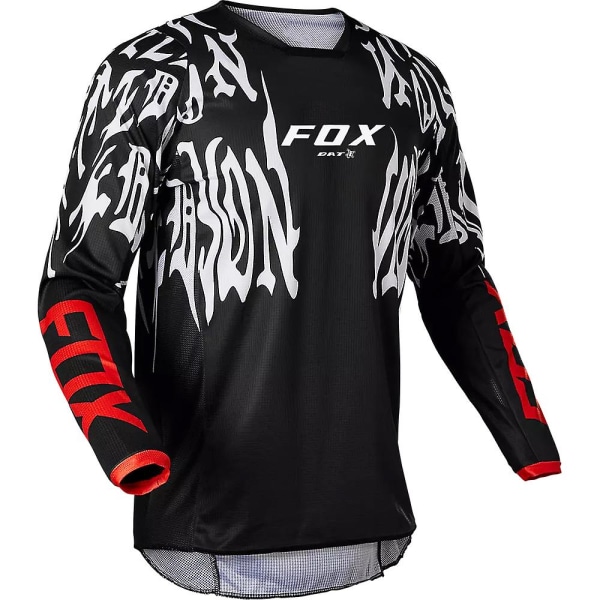 Menn MTB Sykkeltrøye Motocross Fjell Bat Fox Utfortrøye Sykkeltrøye Hurtigtørkende Sykkeltrøye Klær D-l013 5XL D-L013