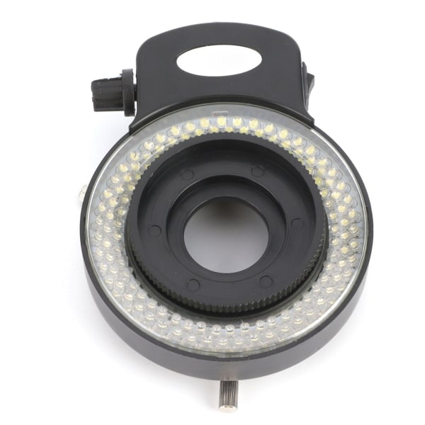 Mikroskop LED Light Industrial Justerbar 144led ringlampa med svart skal Ac100-240veu kontakt