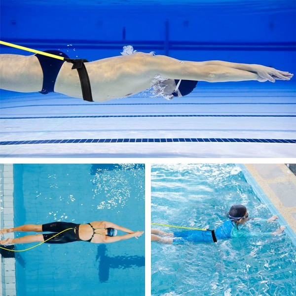 Justerbar simresår för simbassäng 4M motstånd simbälte professionella vuxna barn simma elastiska simbälte simresår