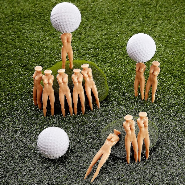 Golf Tee Ball Nagel Naken Dam Modell Plast Modell Golfträning 60 St