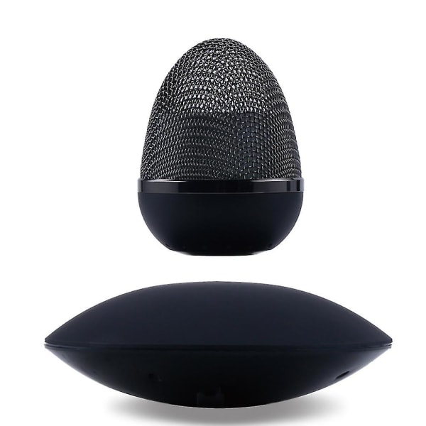 Ny design Flytande högtalare Flytande ägghögtalare Flytande musikspelare Bluetooth högtalare black