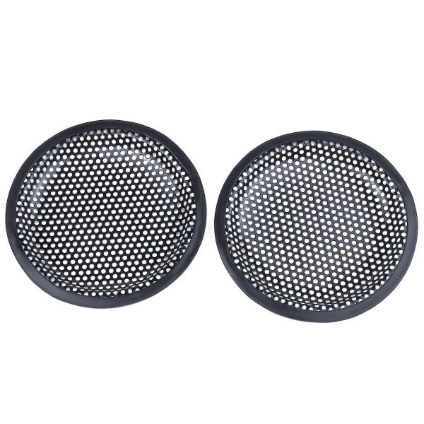 6.5inch Metal Mesh Round Car Woofer Cover Speaker Grill Black 2 Pcs