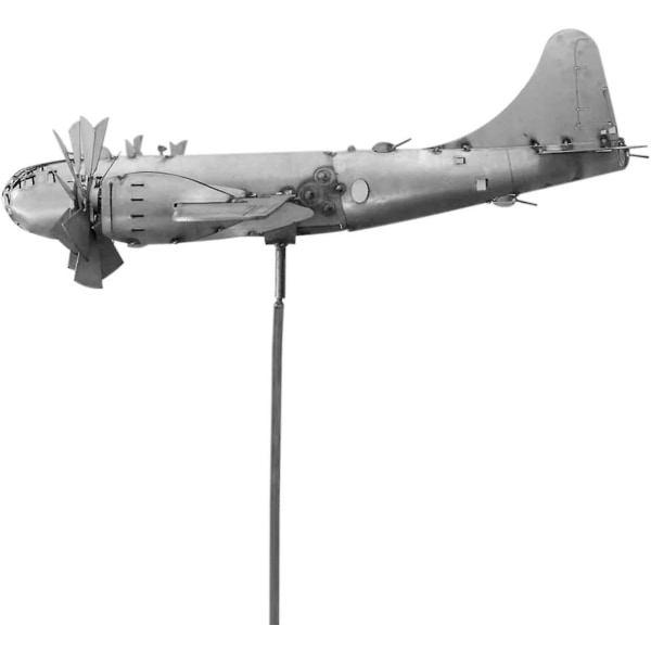 1st Super Fortress Flygplan Vindspinnare Metall Flygplan Väderkvarn B-29 Flygplan Väderkvarn Vindenergi Skulptur Flygplan Vindspinnare Utomhus D Man Jia