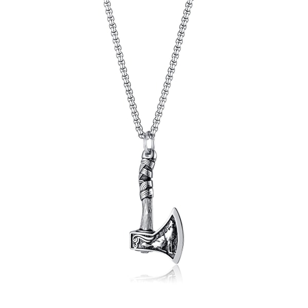 Necklace Stylish New Titanium Steel Axe Pendant Necklace Versatile And Fashionable 4*70cm