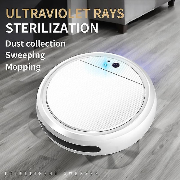 Smart sopmaskin för golv- och våtmoppning, Uv-steriliseringsfunktion, robotdammsugare