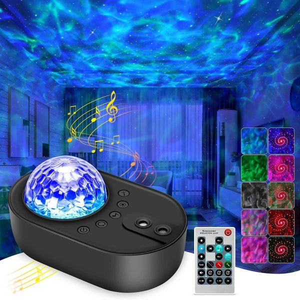 Galaxy Starry LED Projector Lamp, Starry Sky Ceiling Projector Kids Night Light with Built-in White