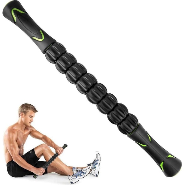 Muscle Roller Body Massage Stick Verktyg för idrottare, lindra muskelsmärtor, kramper och stramhet, återhämta ben och rygg Black