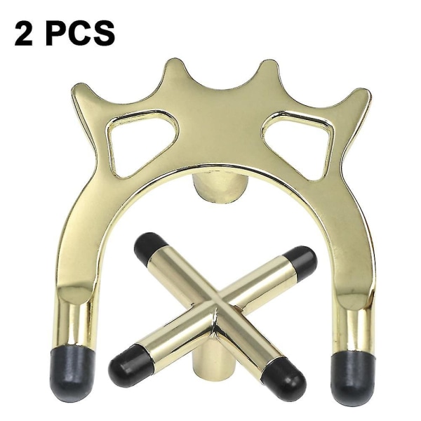 2 stk. Biljardkø-stativ, Biljardkø-tilbehør Biljard Imitert Kobberrammehode Amerikansk Snooker Kø Stativstang Gaffel Kryssgaffel Høy Gaffel