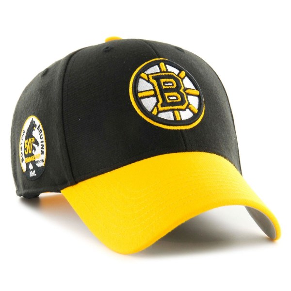 47 Brand Curved Snapback Cap - NHL Vintage Boston Bruins Black