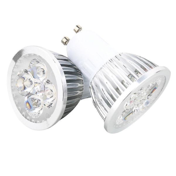 6w 4led Gu10 Spotlight Led Downlight Lampa Spot Light Ren/varmvit