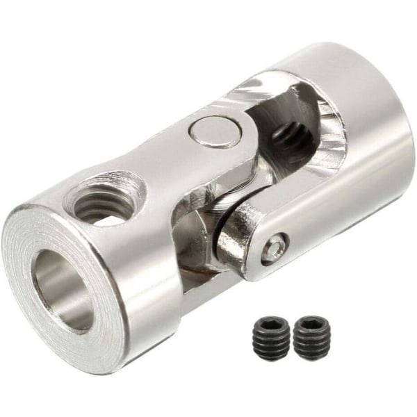 Pack of 2-10mm U-joint Steering Shaft Universal Joint for Boat Car DIY Accessories Silver