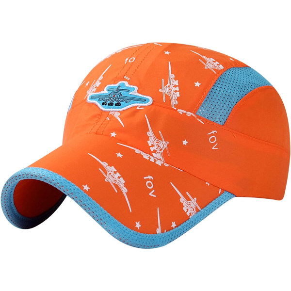 Kids Lightweight Quick Dry Sun Hat Breathable Mesh UV Protective Hatorange