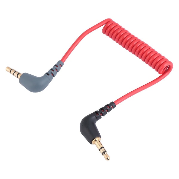 1 stk. Han til Han Stereo Audiokabel 3,5 mm Aux-kortkabel Red 75CM