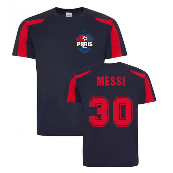 Lionel Messi Paris Urheilukoulutuspaita (Tummansininen) Navy Large (42-44 inch)