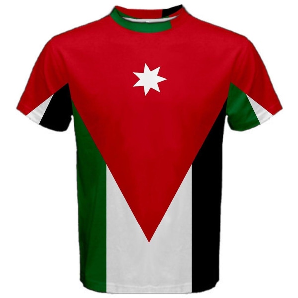 Jordan Flag Sublimated Sports Jersey Red Adult 4XL - 55-57 inch (148-160cm)