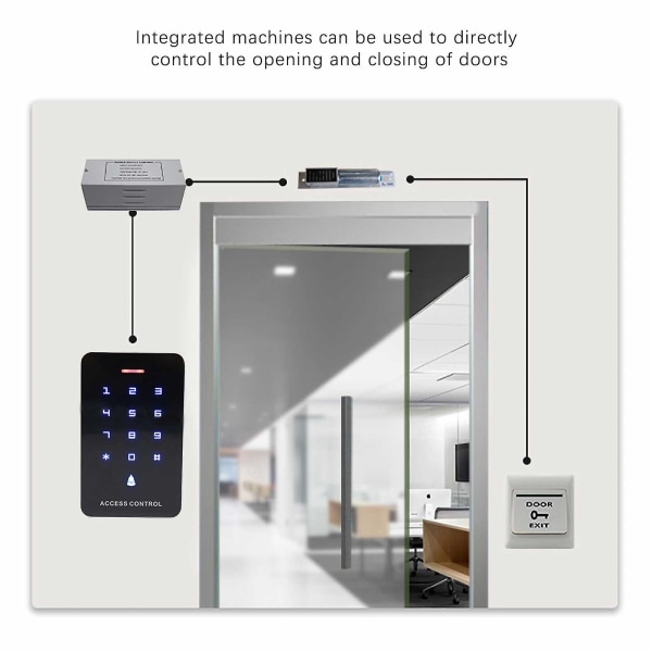 Dörrlås utan nyckel med knappsats, Smart Lock Elektroniska lås för ytterdörr Pekskärmsknappsatser Dörrlås Automatiskt lås Support 10000 användare