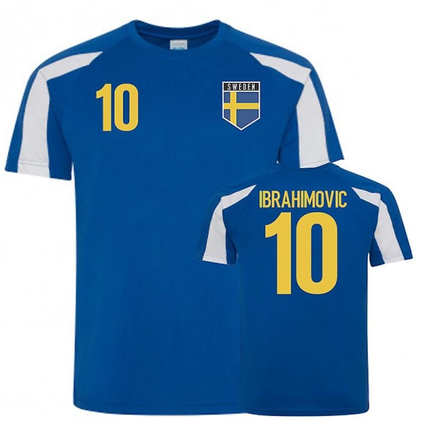 Sverige Sports Style Treningsdrakter (Ibrahimovic 10) Blue Small (34-36 inch)