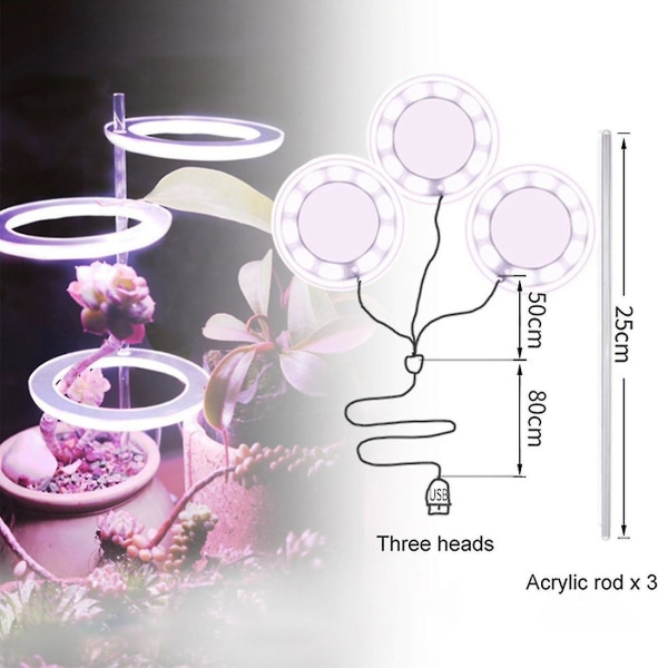 Ring Vokselys Dc5v Usb Phytolampe Til Planter Led Fuld Spektrum C