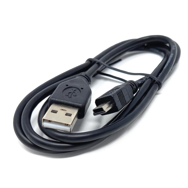 1 m Mini USB till USB 24AWG 2.0 Hi-Speed ​​2.0 A-Hane till Mini-B 5-stifts power och datakabel (3,3 fot, svarta nickelkontakter)