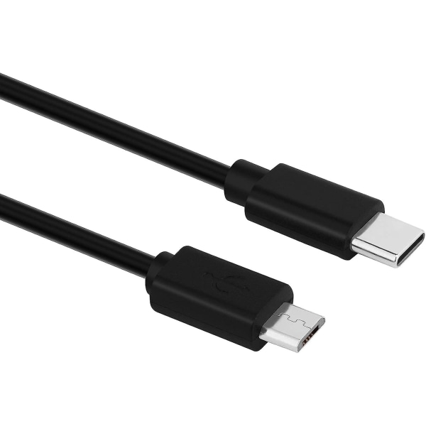 2,00 m USB C till Micro USB 2.0 anslutningskabel, datakabel och laddningskabel, svart